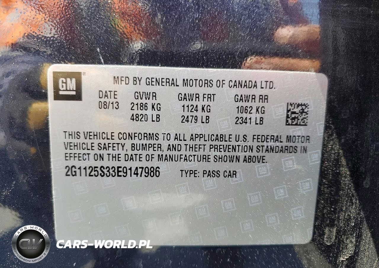2014 Chevrolet Impala Lt VIN:2G1125S33E9147986 - 12