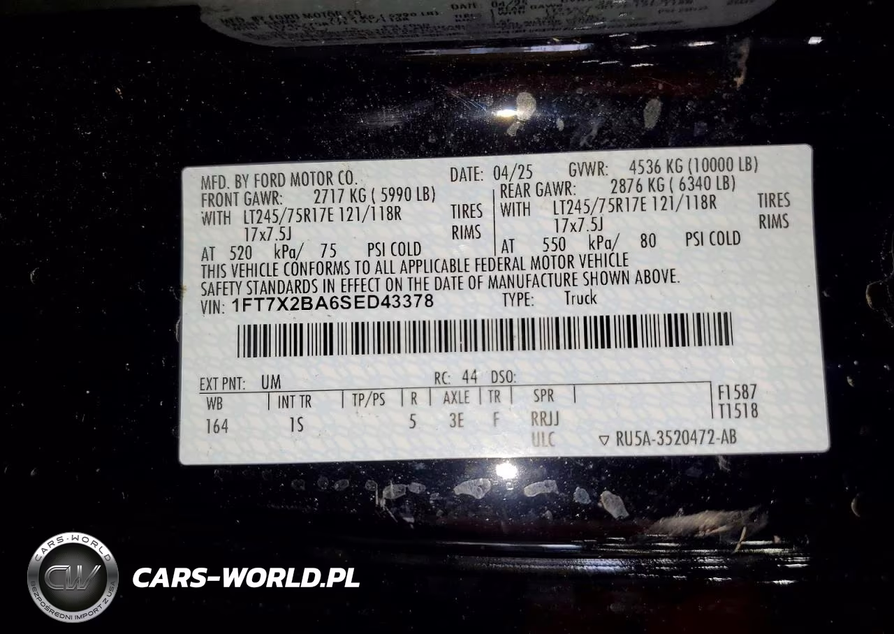 2025 Ford F250 Super Duty VIN:1FT7X2BA6SED43378 - 12