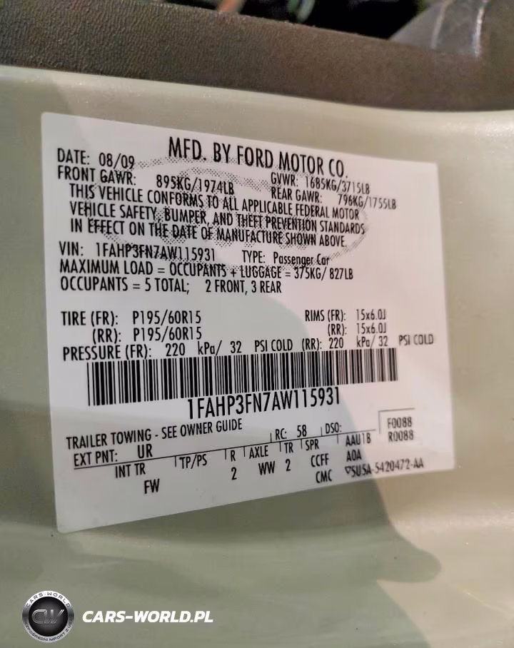 2010 Ford Focus Se VIN:1FAHP3FN7AW115931 - 12