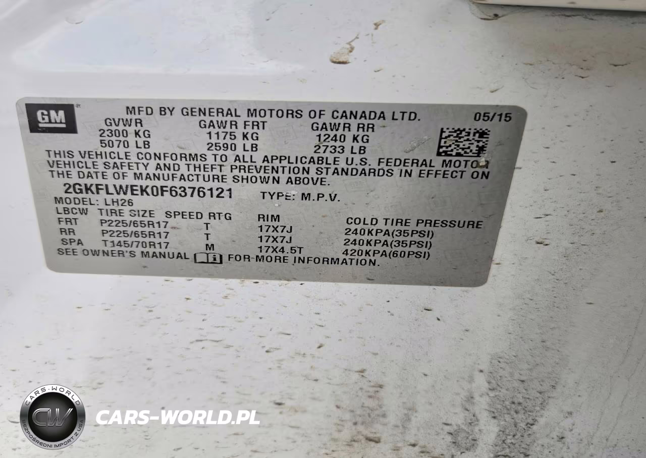 2015 GMC Terrain Sle VIN:2GKFLWEK0F6376121 - 13