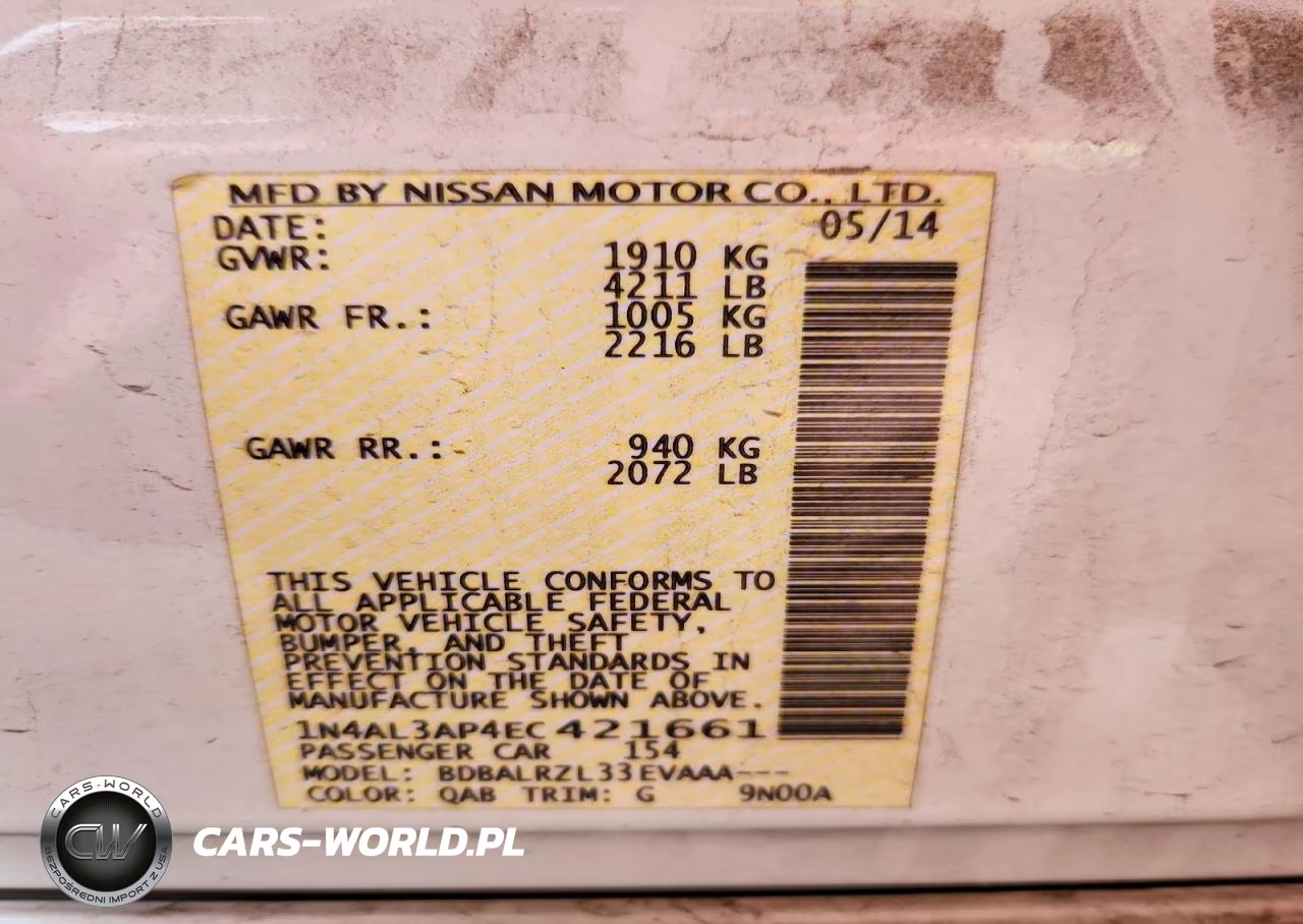 2014 Nissan Altima 2.5 VIN:1N4AL3AP4EC421661 - 12