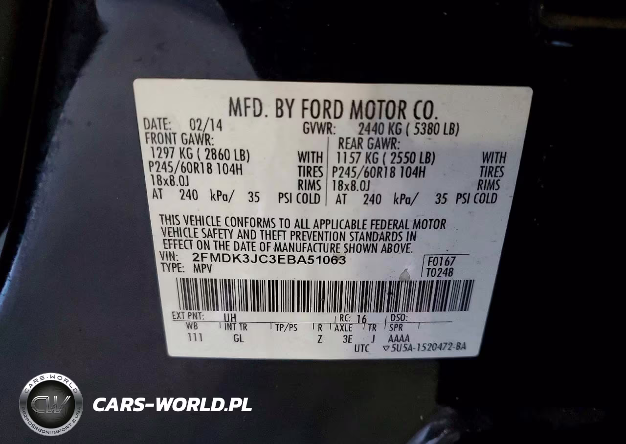 2014 Ford Edge Sel VIN:2FMDK3JC3EBA51063 - 13