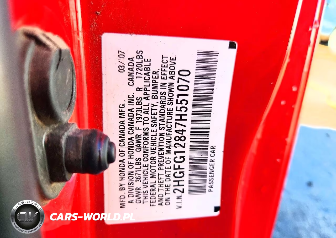 2007 Honda Civic Ex VIN:2HGFG12847H551070 - 13