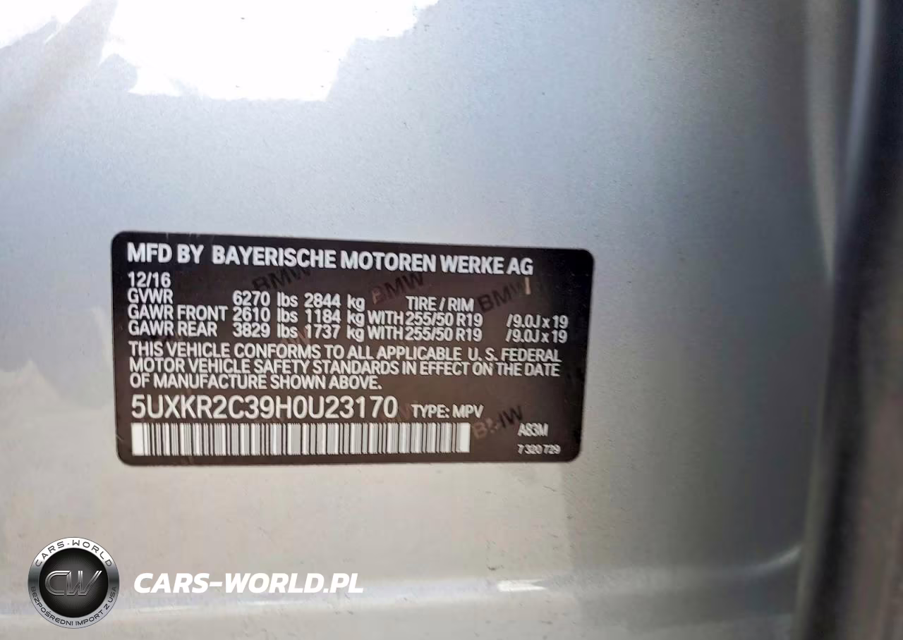2017 BMW X5 Sdrive35I VIN:5UXKR2C39H0U23170 - 13