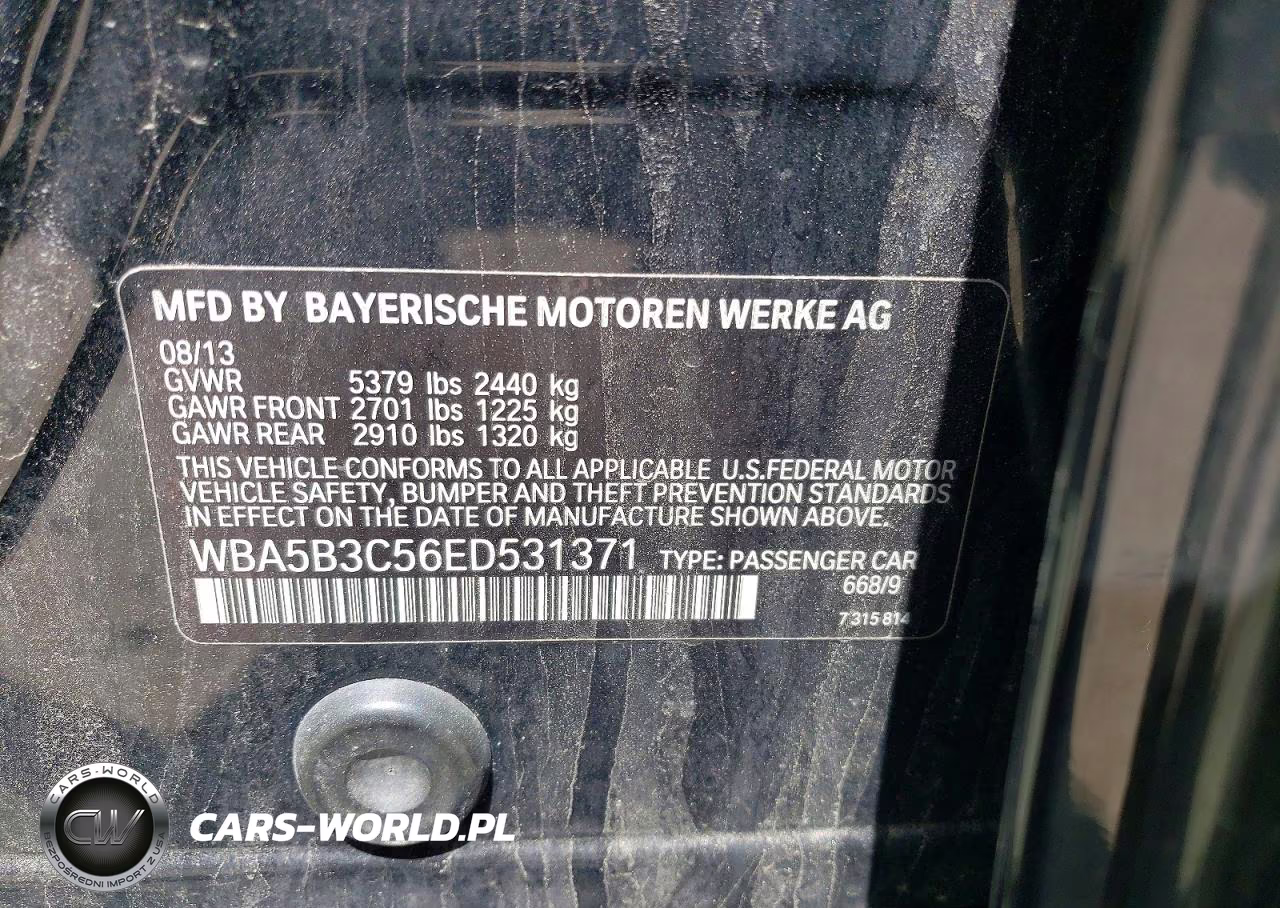 2014 BMW 535 Xi VIN:WBA5B3C56ED531371 - 12