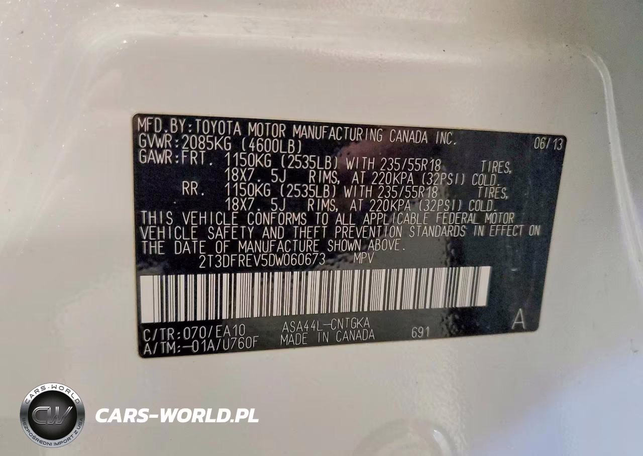 2013 Toyota Rav4 Limited VIN:2T3DFREV5DW060673 - 13