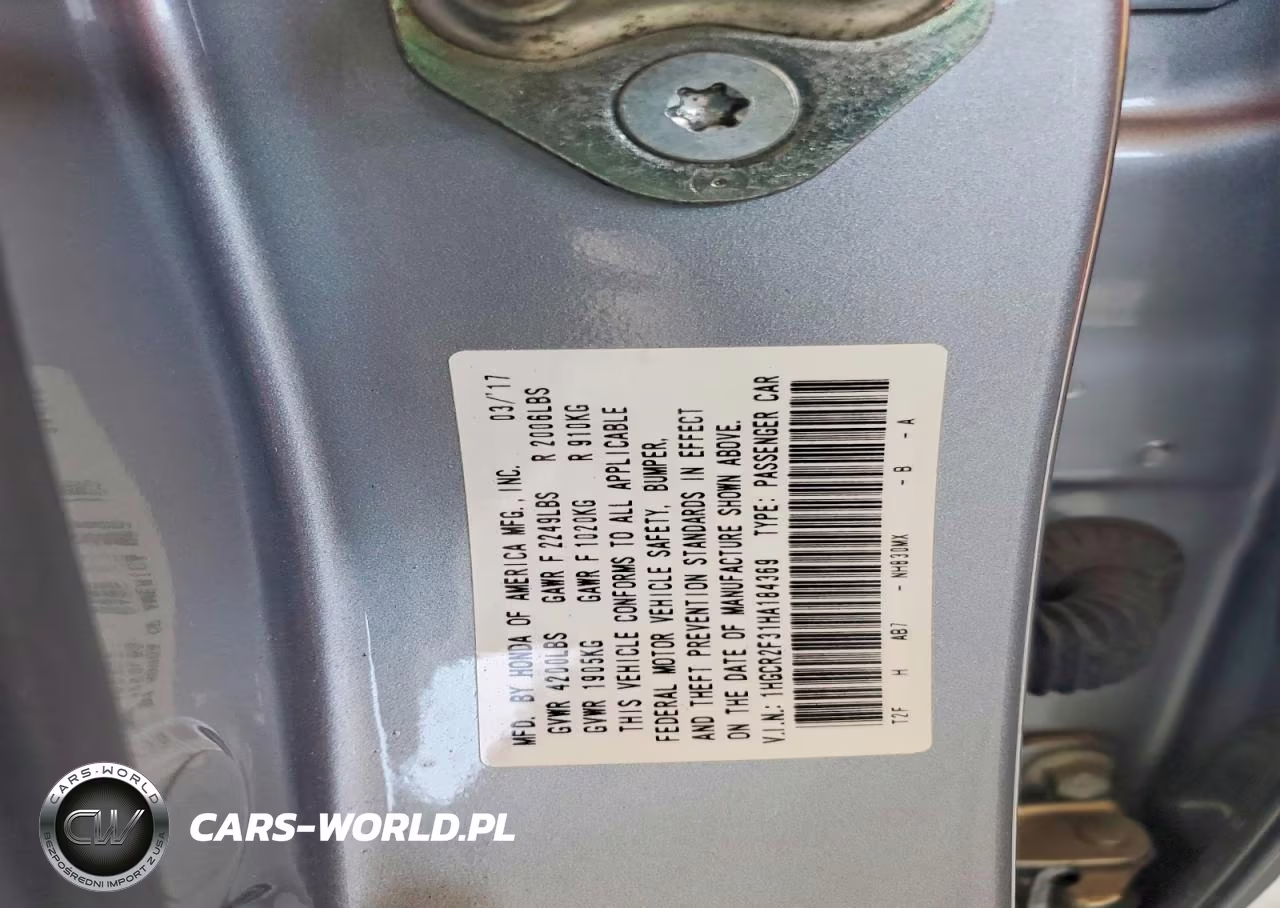 2017 Honda Accord Lx VIN:1HGCR2F31HA184369 - 12