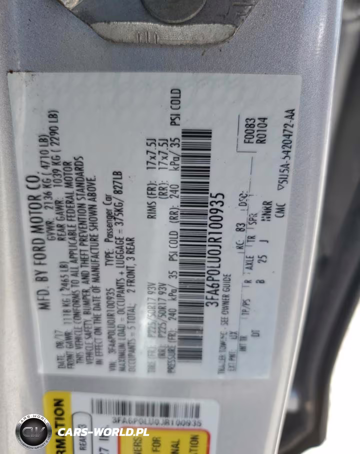 2018 Ford Fusion Se Hybrid VIN:3FA6P0LU0JR100935 - 12
