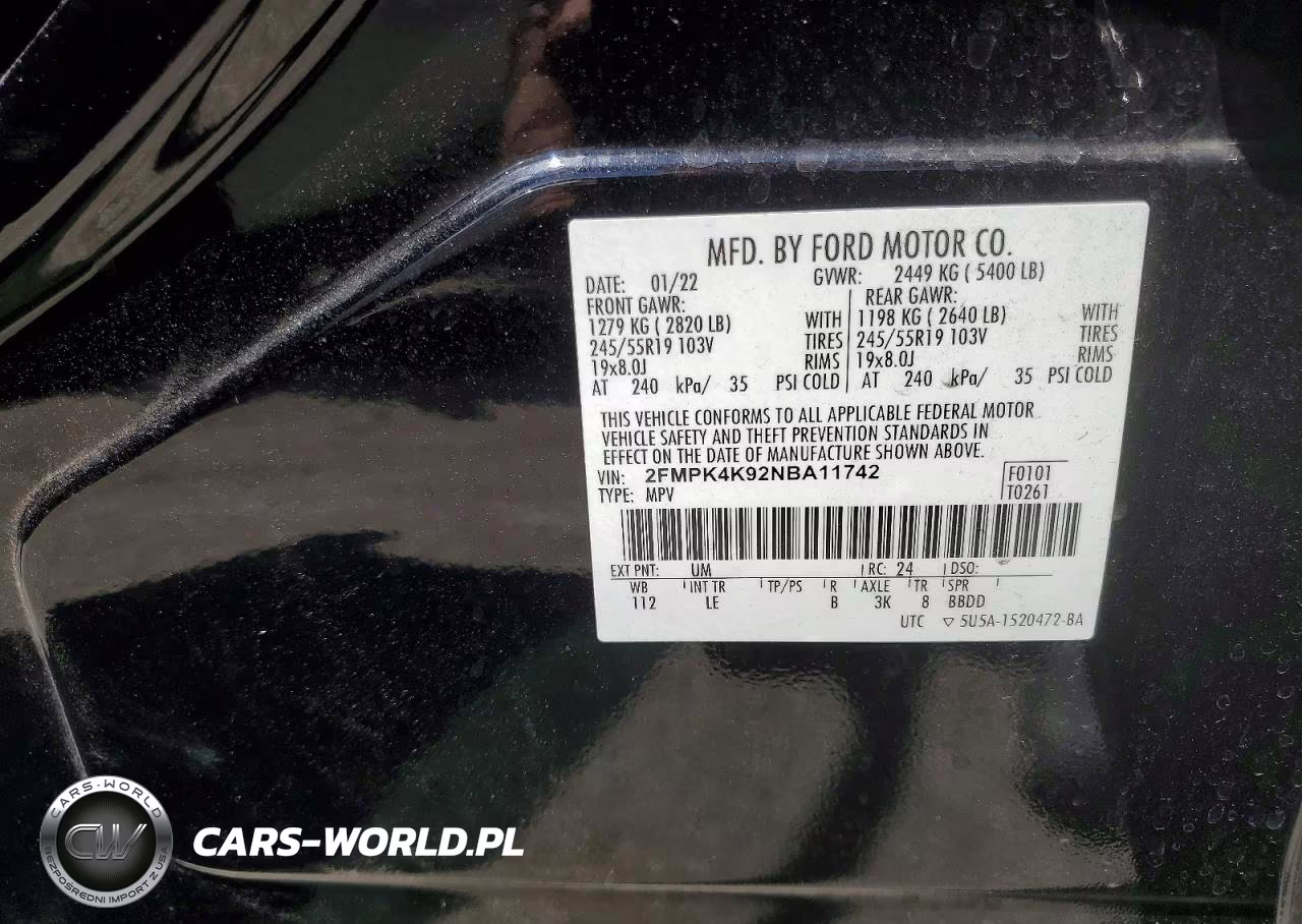 2022 Ford Edge Titanium VIN:2FMPK4K92NBA11742 - 13