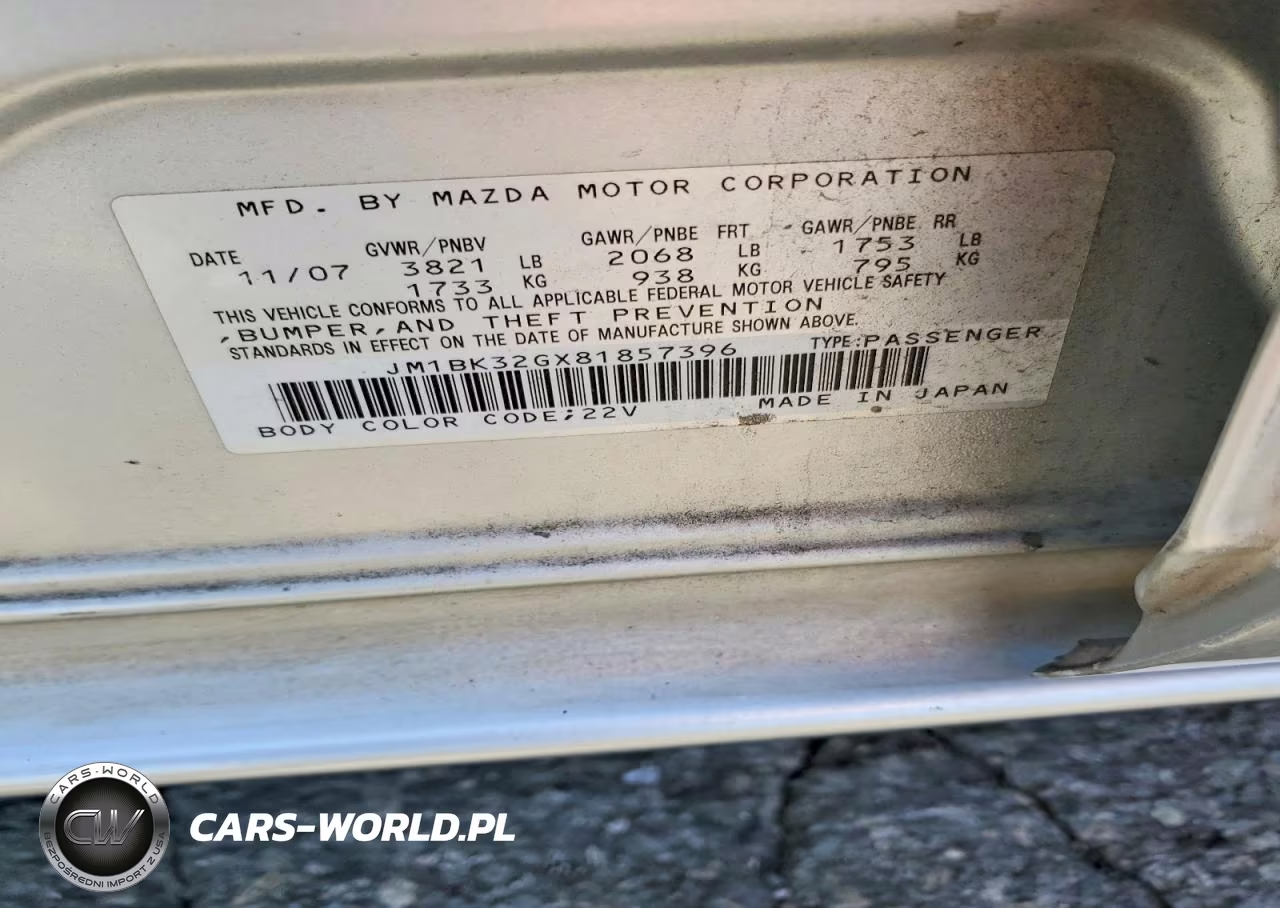 2008 Mazda 3 I VIN:JM1BK32GX81857396 - 12