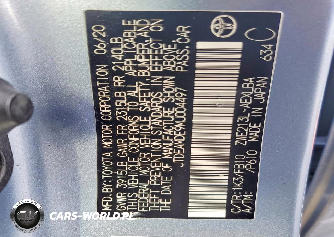 2021 Toyota Corolla Le VIN:JTDEAMDE9MJ004497 - 12