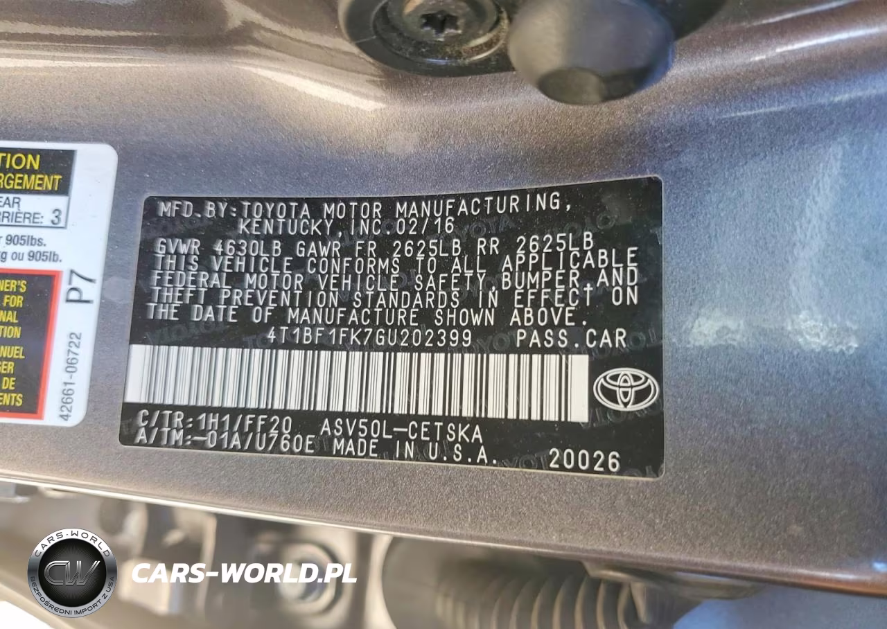 2016 Toyota Camry Se VIN:4T1BF1FK7GU202399 - 12