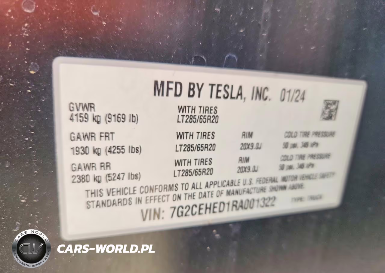 2024 Tesla Cybertruck VIN:7G2CEHED1RA001322 - 13