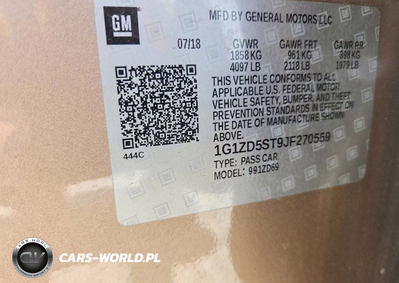 2018 Chevrolet Malibu Lt VIN:1G1ZD5ST9JF270559 - 12