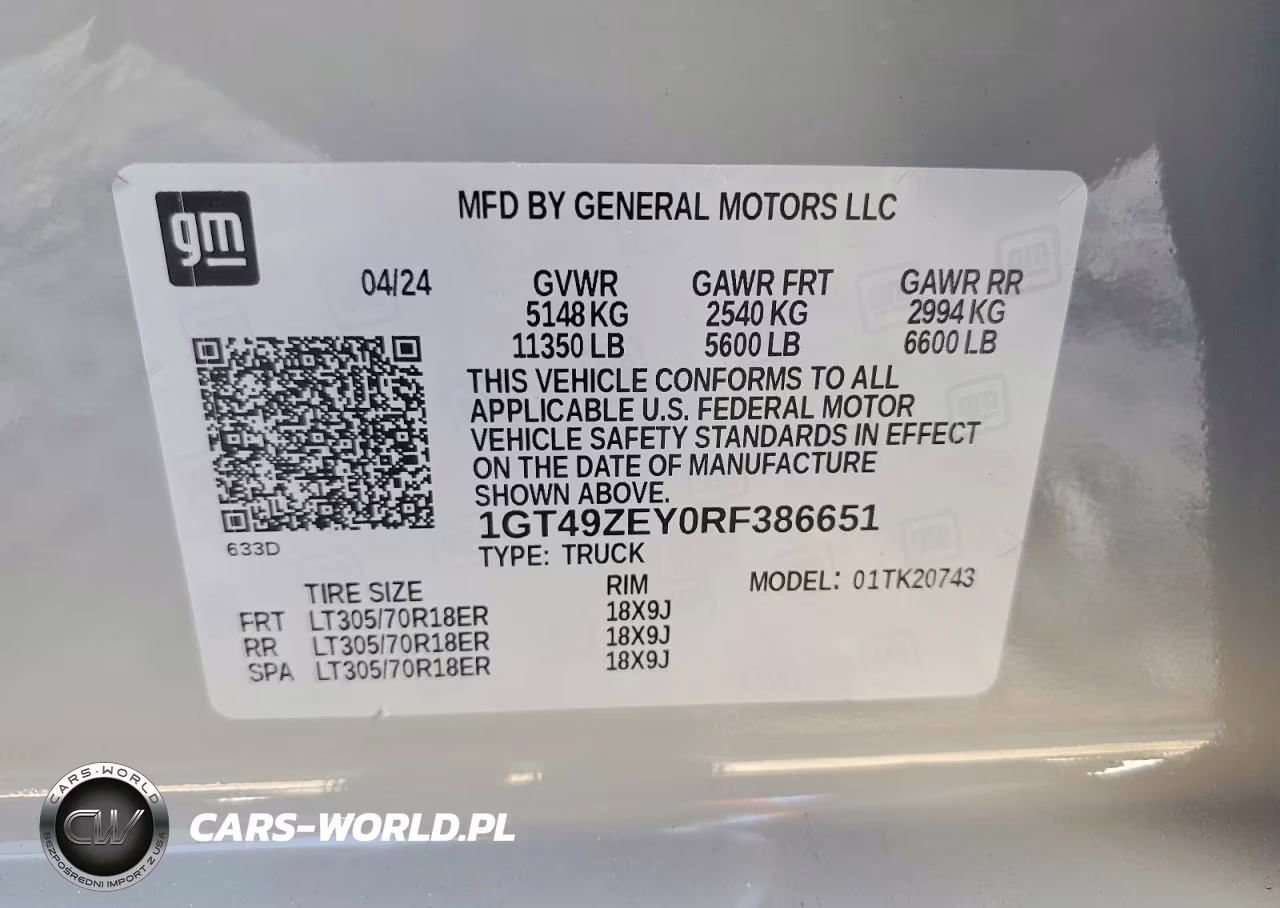 2024 GMC Sierra K2500 At4X VIN:1GT49ZEY0RF386651 - 12