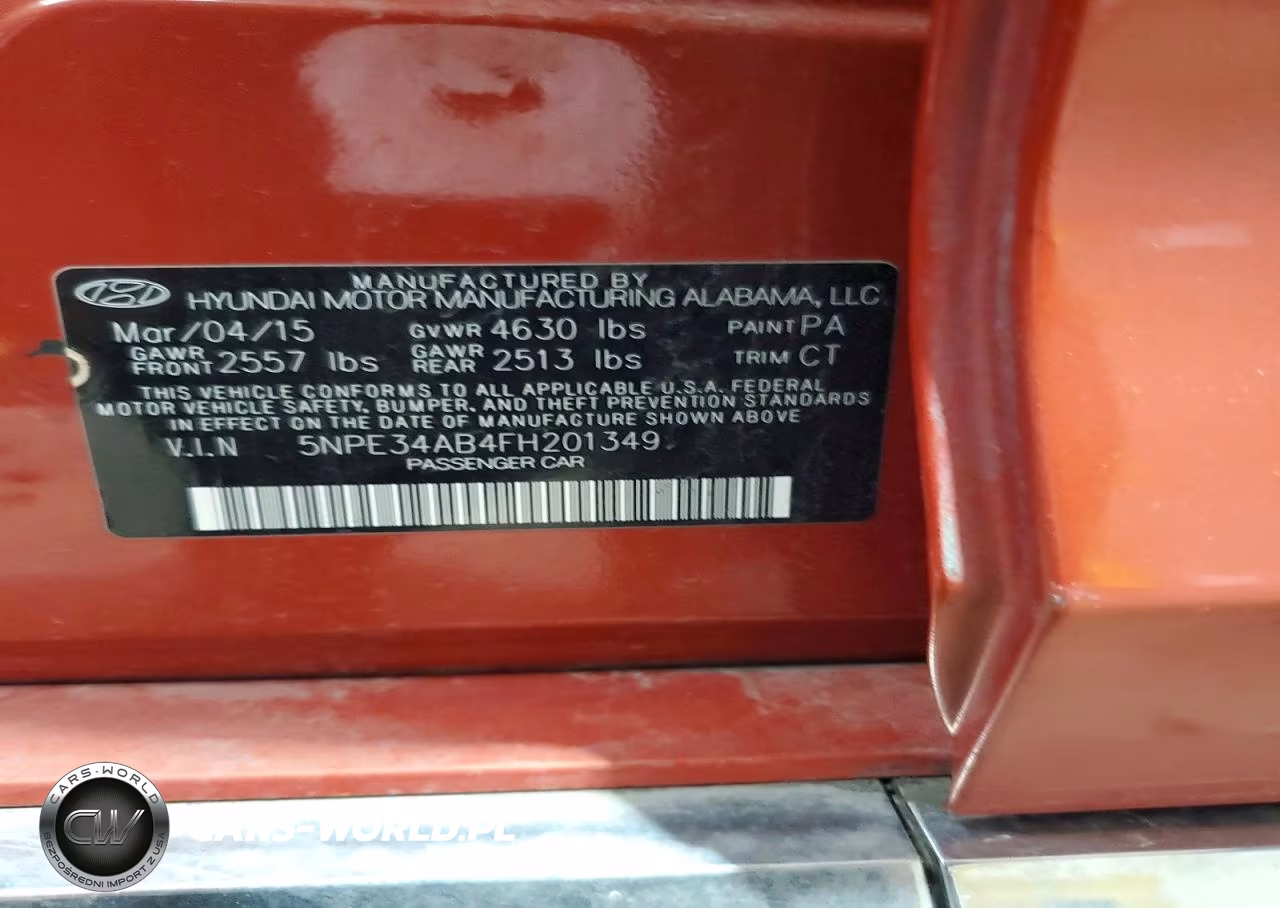 2015 Hyundai Sonata Limited 2.0T VIN:5NPE34AB4FH201349 - 12