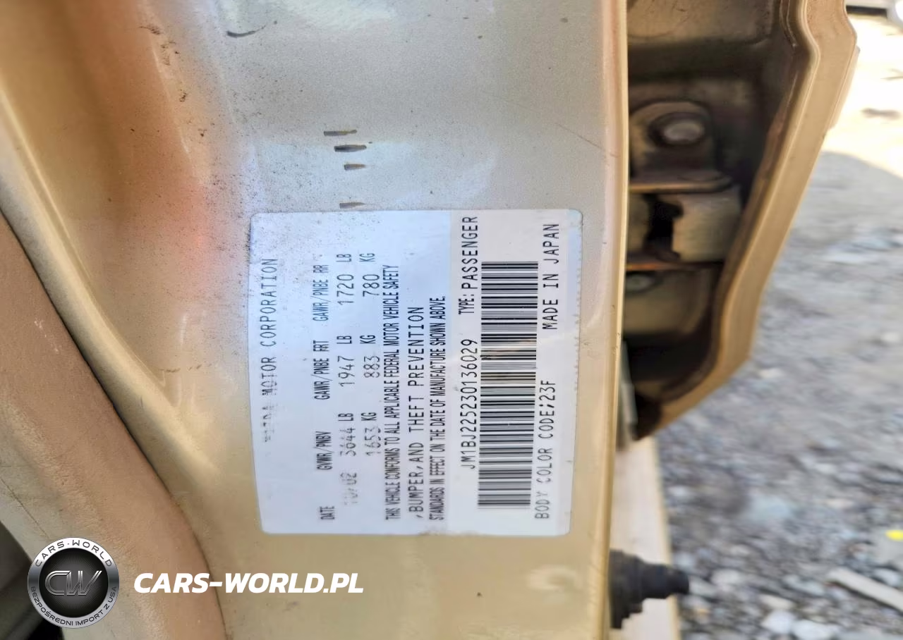 2003 Mazda Protege Dx VIN:JM1BJ225230136029 - 12