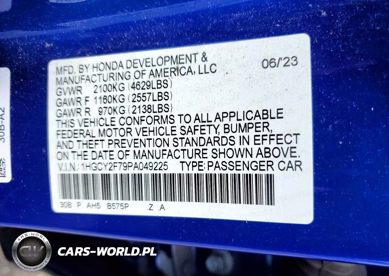 2023 Honda Accord Hybrid Sport-L VIN:1HGCY2F79PA049225 - 12