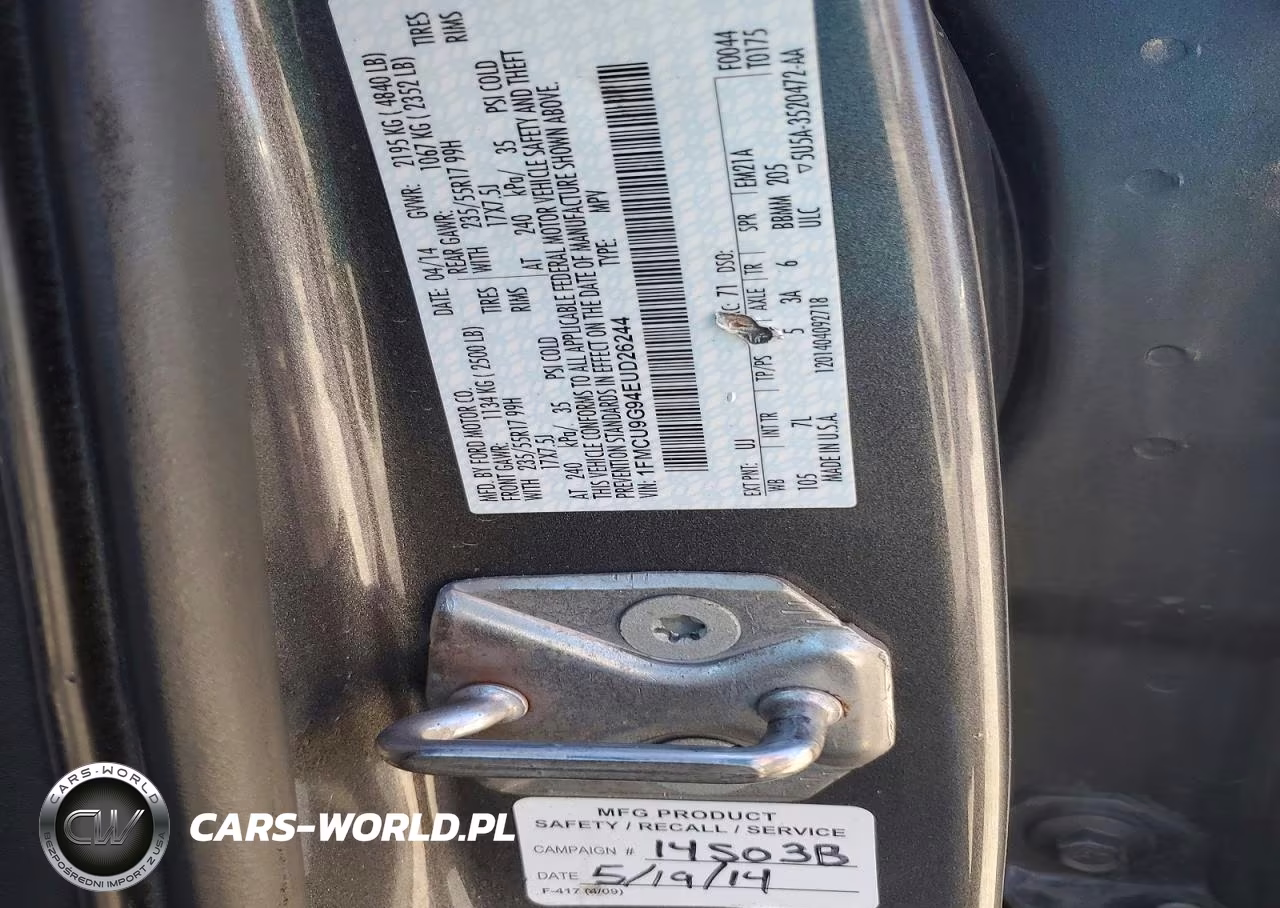 2014 Ford Escape Se VIN:1FMCU9G94EUD26244 - 13