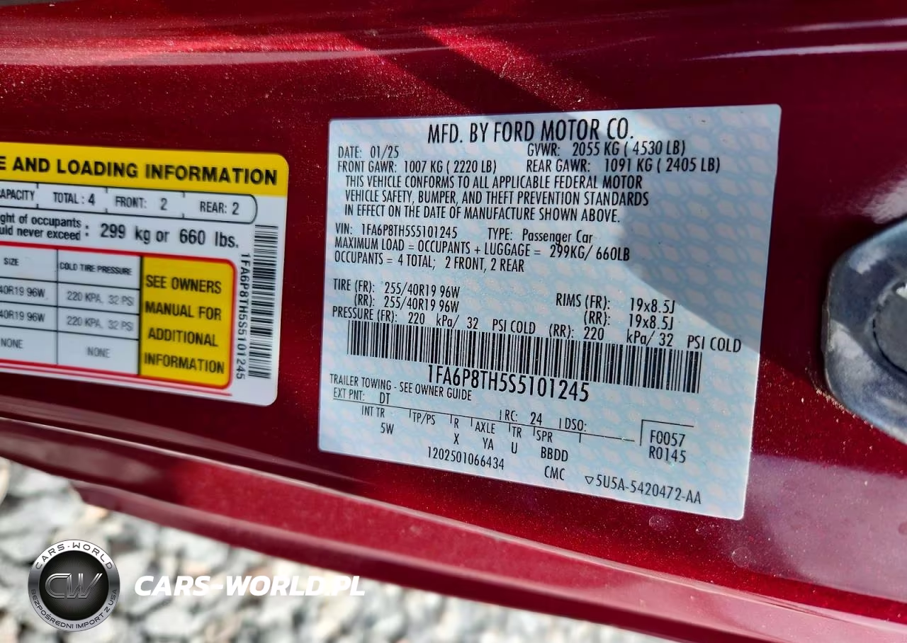 2025 Ford Mustang VIN:1FA6P8TH5S5101245 - 13