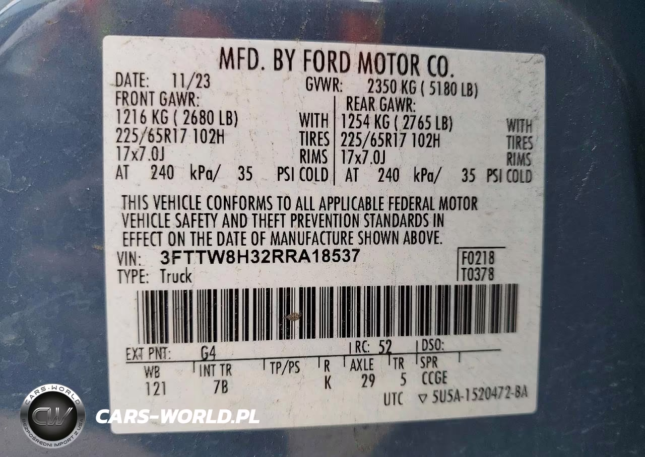 2024 Ford Maverick Xlt VIN:3FTTW8H32RRA18537 - 12
