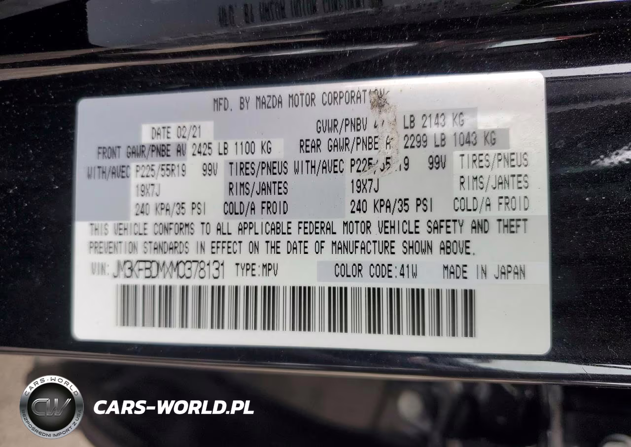 2021 Mazda Cx-5 Grand Touring VIN:JM3KFBDMXM0378131 - 13