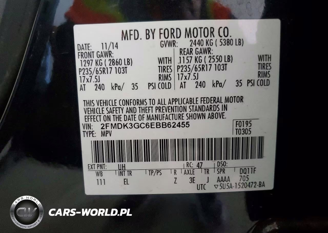 2014 Ford Edge Se VIN:2FMDK3GC6EBB62455 - 13