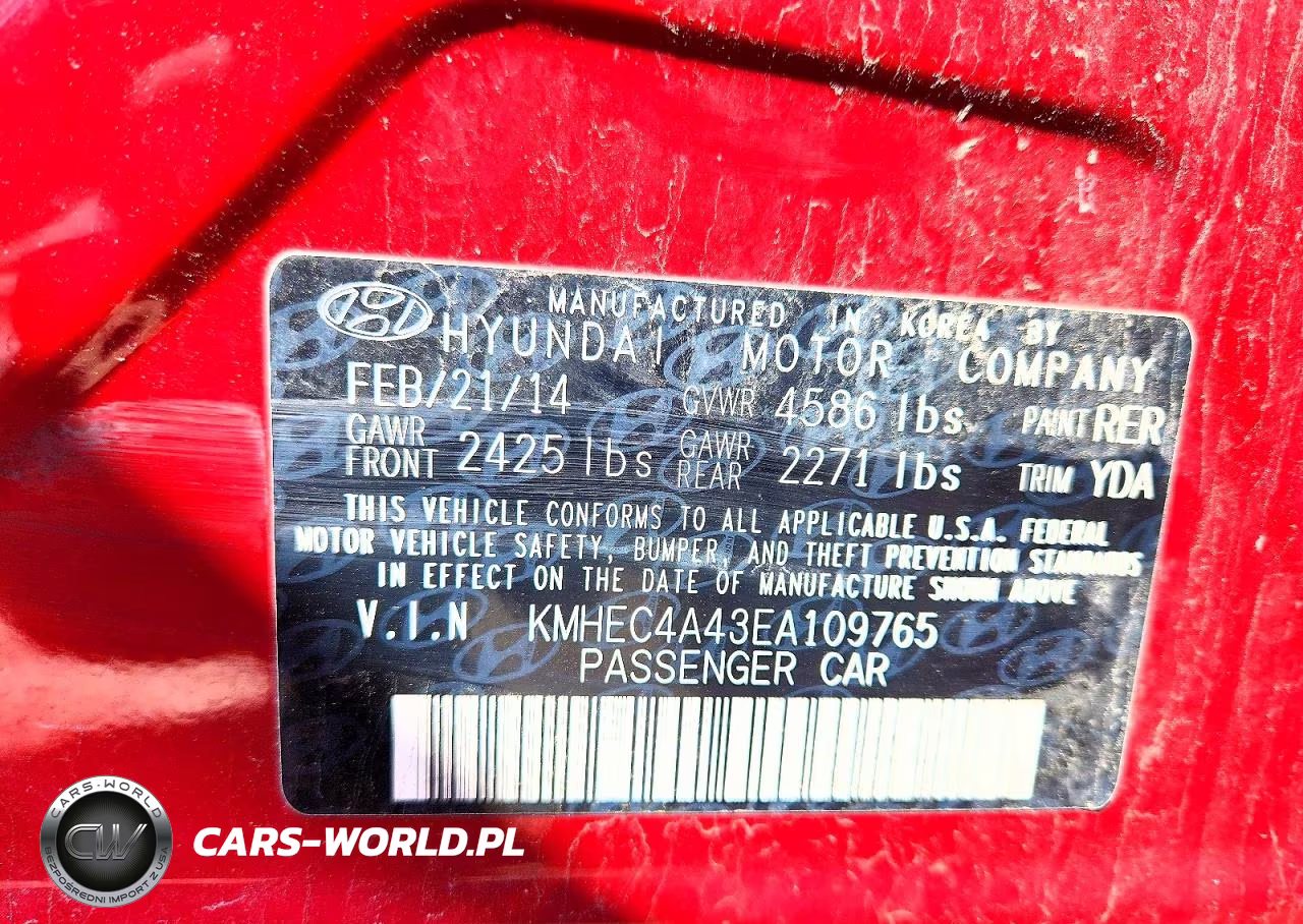 2014 Hyundai Sonata Hybrid VIN:KMHEC4A43EA109765 - 12