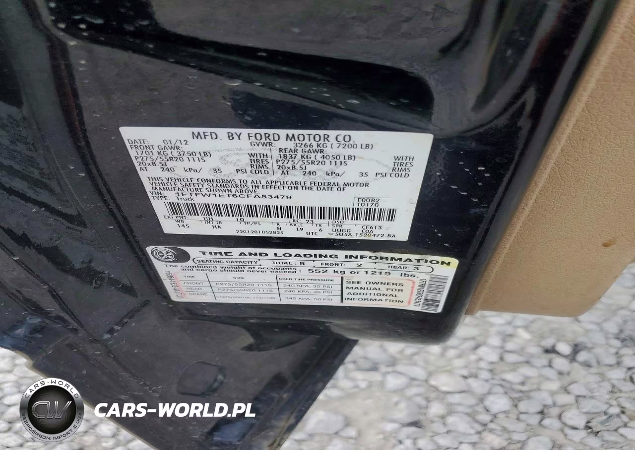 2012 Ford F150 Supercrew VIN:1FTFW1ET6CFA53479 - 12