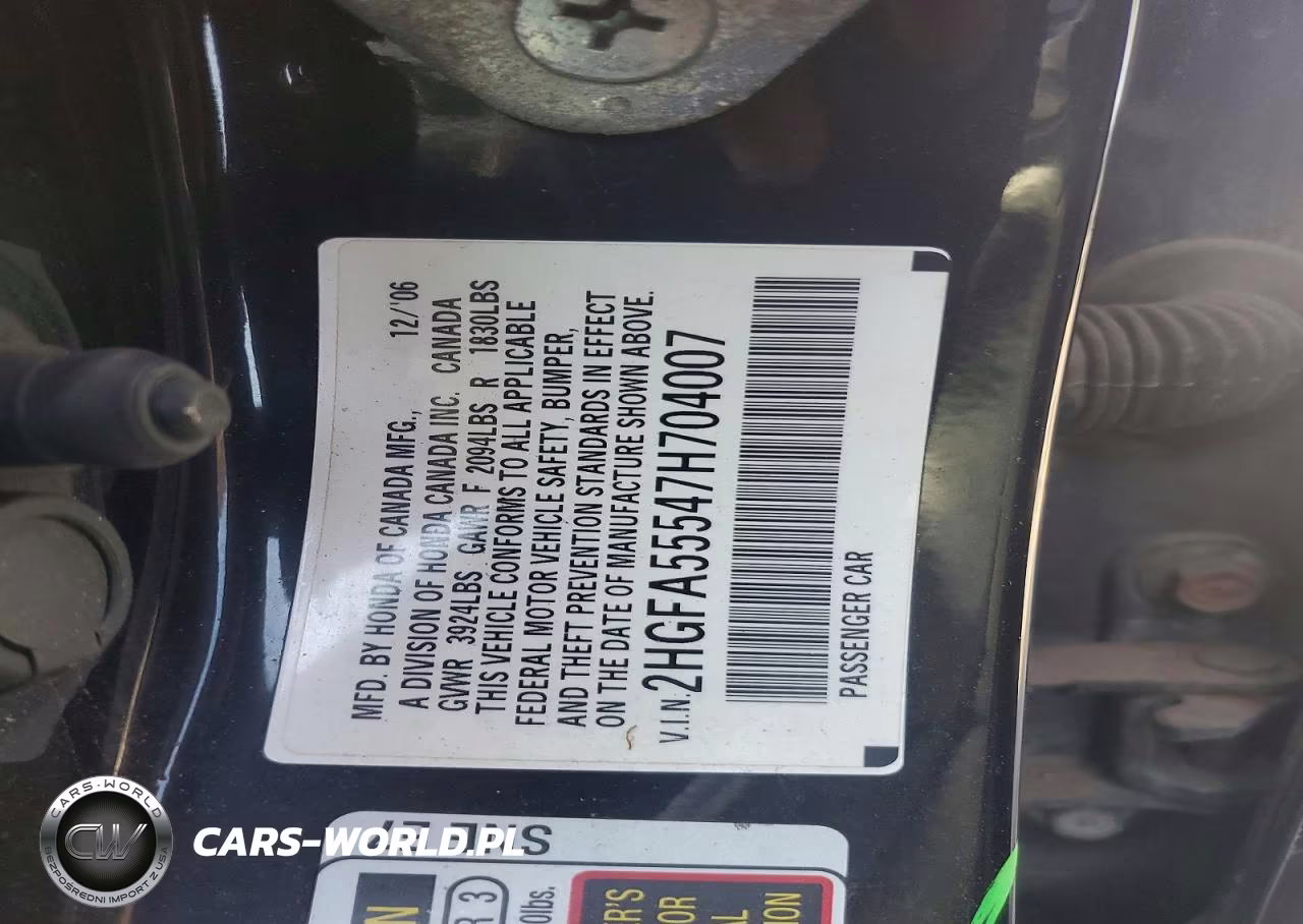 2007 Honda Civic Si VIN:2HGFA55547H704007 - 12