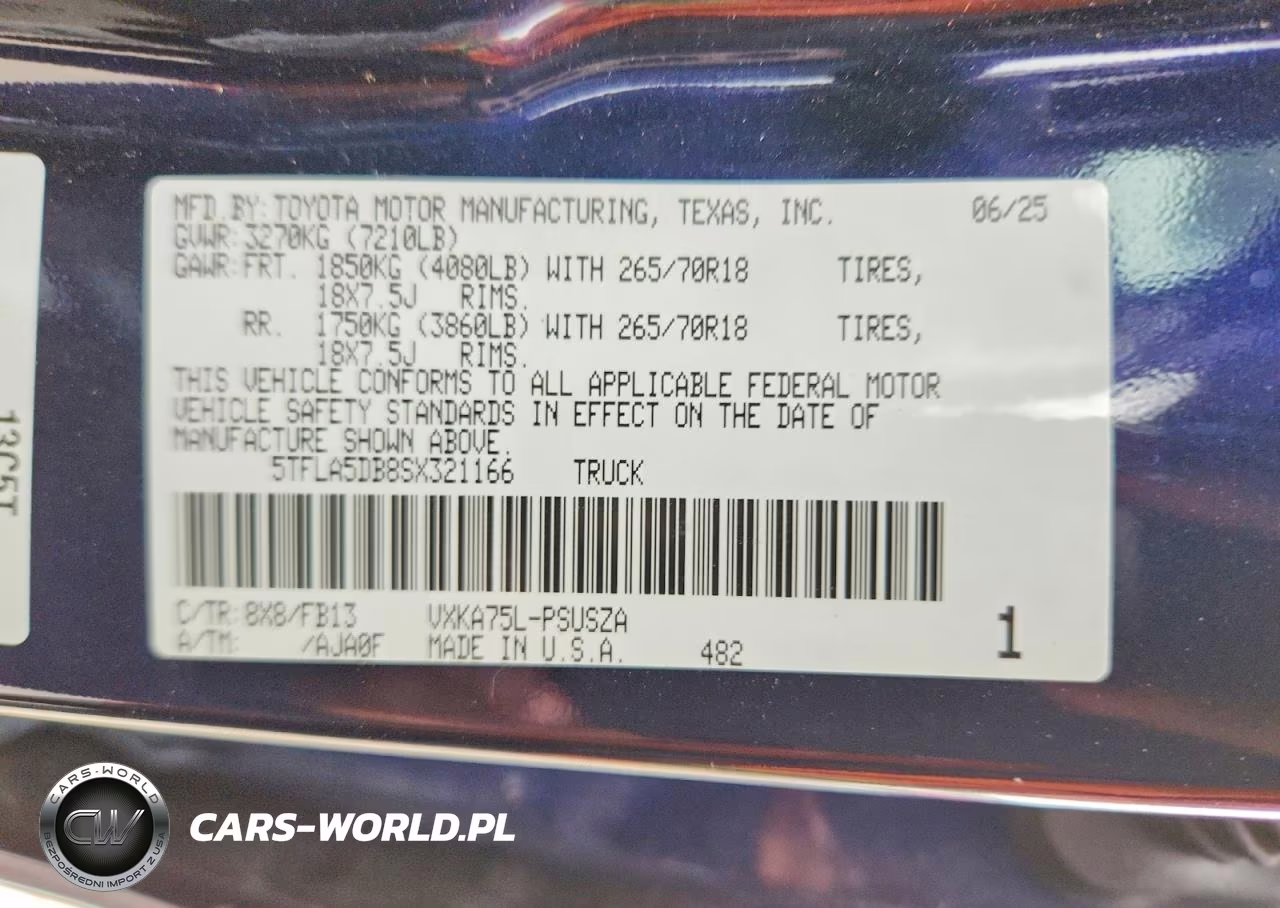 2025 Toyota Tundra Sr5 VIN:5TFLA5DB8SX321166 - 12