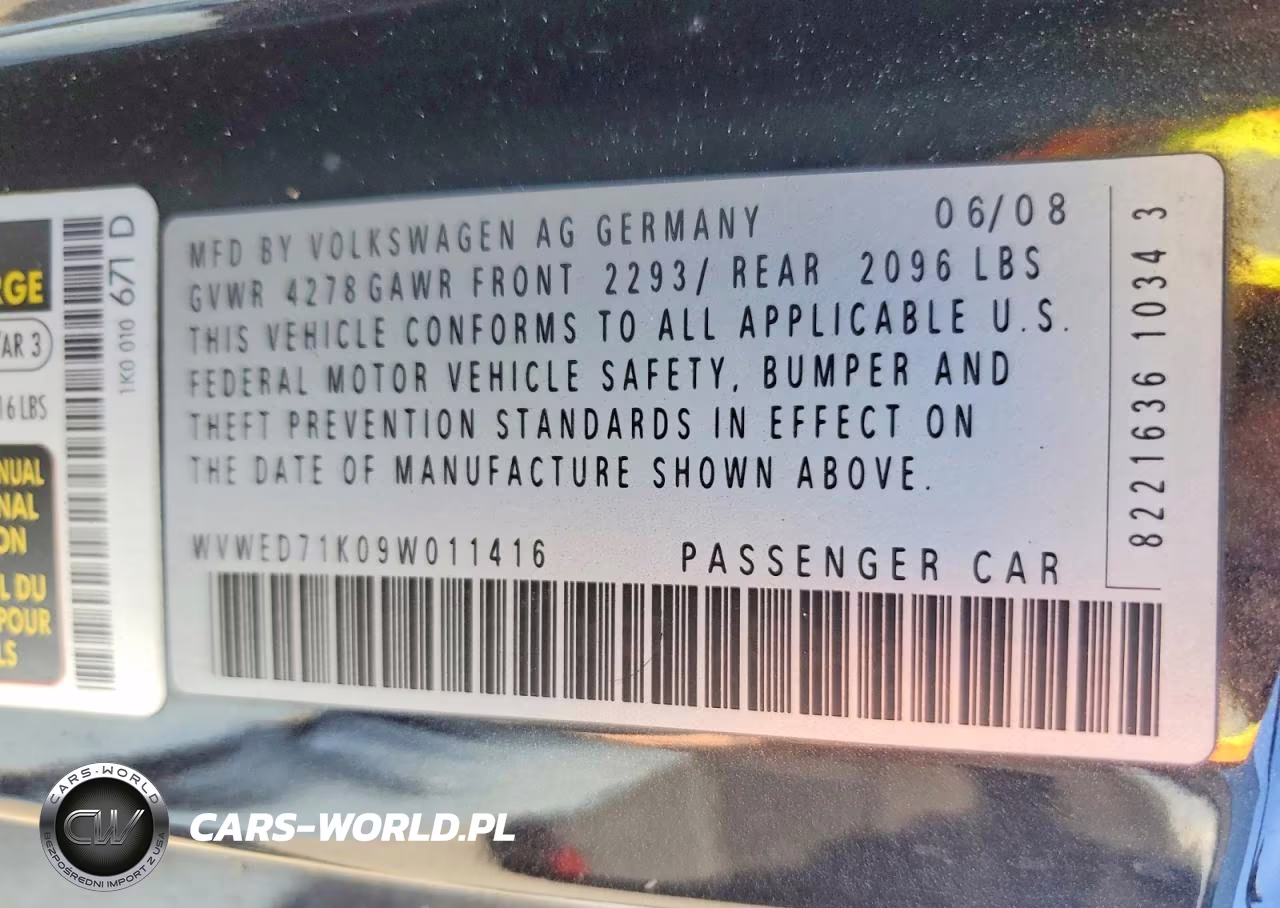 2009 Volkswagen Gti VIN:WVWED71K09W011416 - 13
