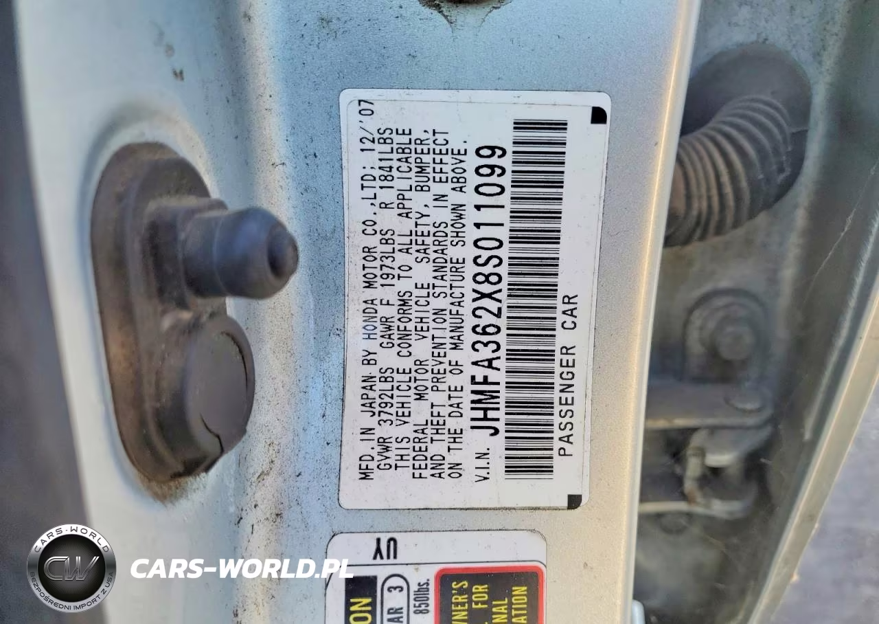 2008 Honda Civic Hybrid VIN:JHMFA362X8S011099 - 12