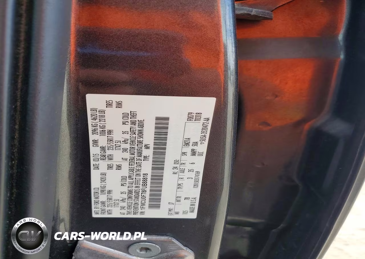 2015 Ford Escape S VIN:1FMCU0F78FUB88818 - 13