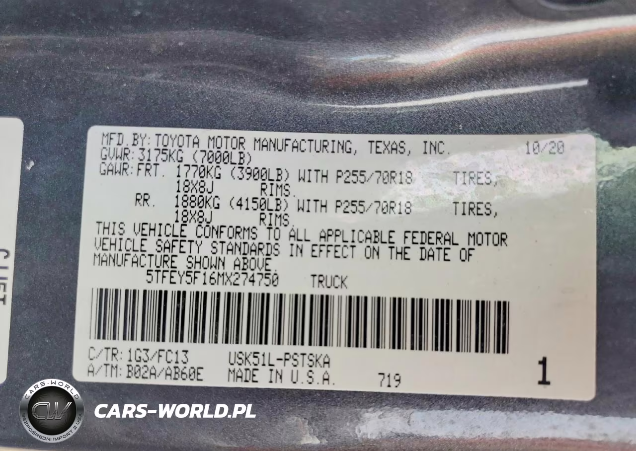 2021 Toyota Tundra Crewmax Sr5 VIN:5TFEY5F16MX274750 - 12
