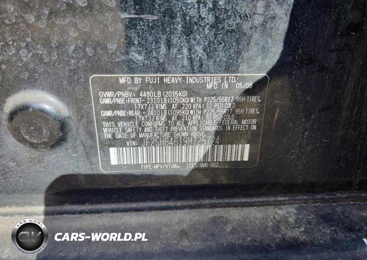 2009 Subaru Forester 2.5X Limited VIN:JF2SH64619H725724 - 12