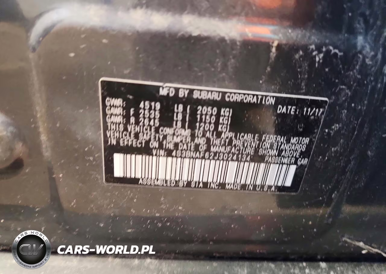 2018 Subaru Legacy 2.5I Premium VIN:4S3BNAF62J3024134 - 12