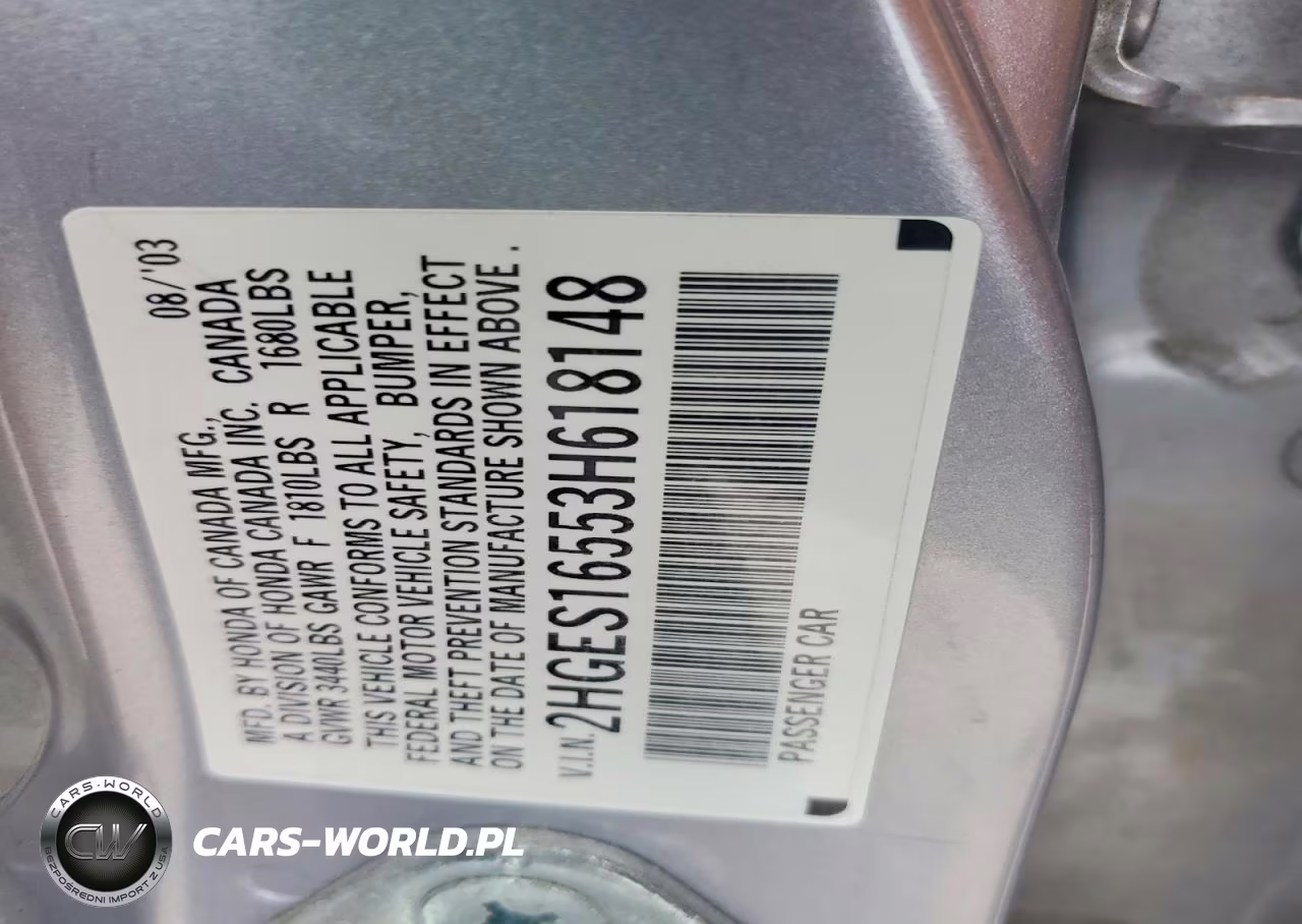 2003 Honda Civic Lx VIN:2HGES16553H618148 - 12