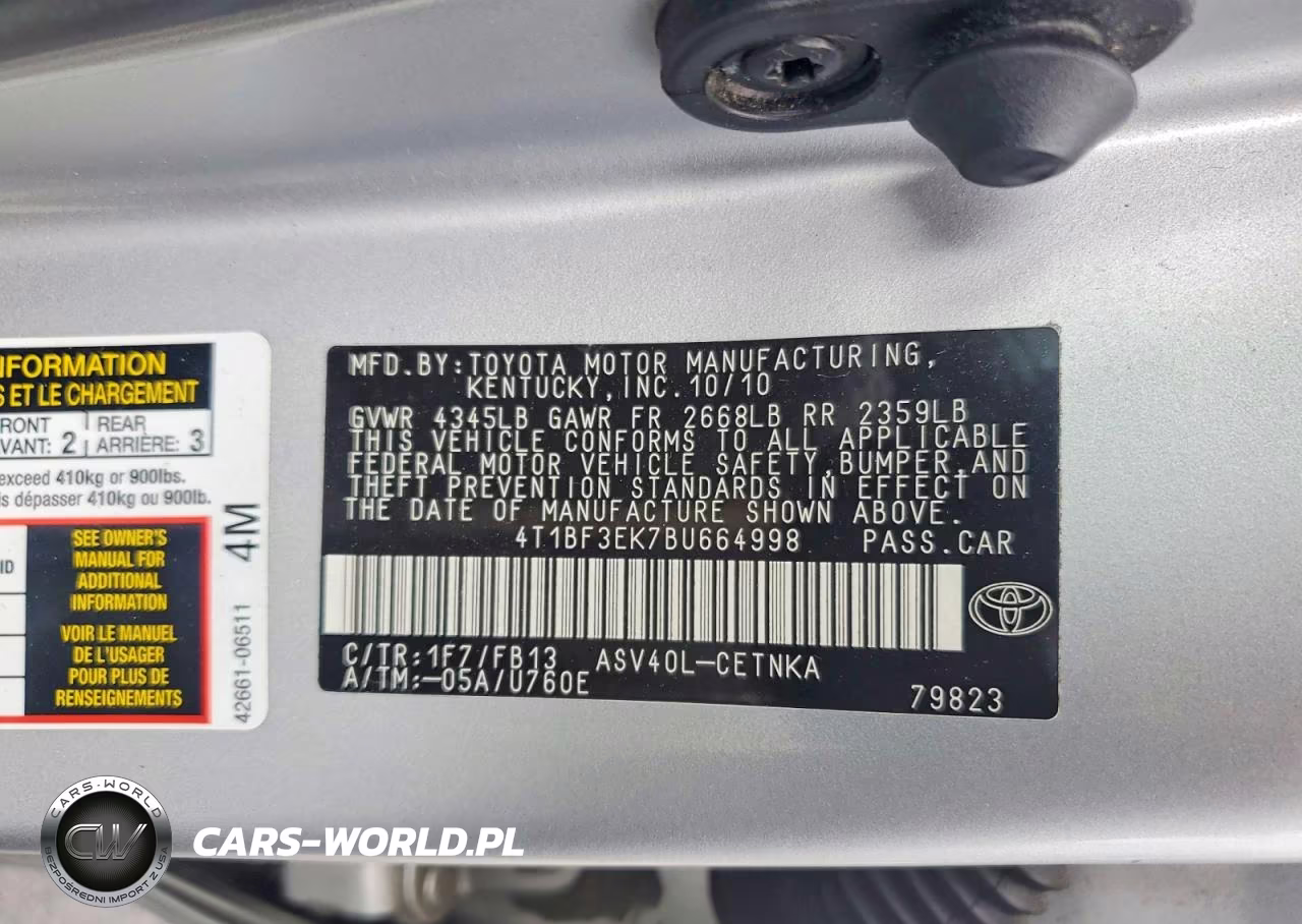 2011 Toyota Camry Le VIN:4T1BF3EK7BU664998 - 13