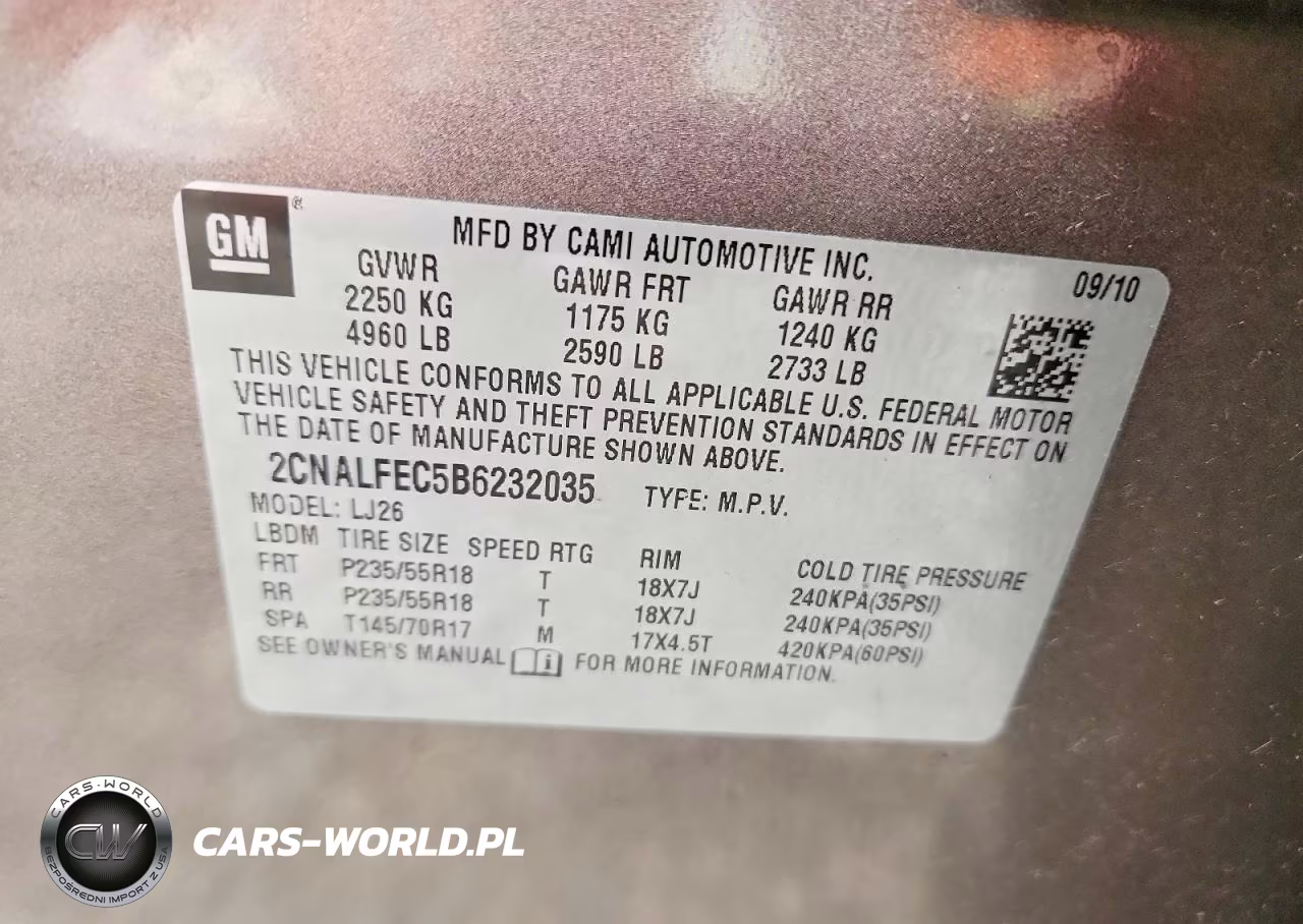 2011 Chevrolet Equinox Ltz VIN:2CNALFEC5B6232035 - 13