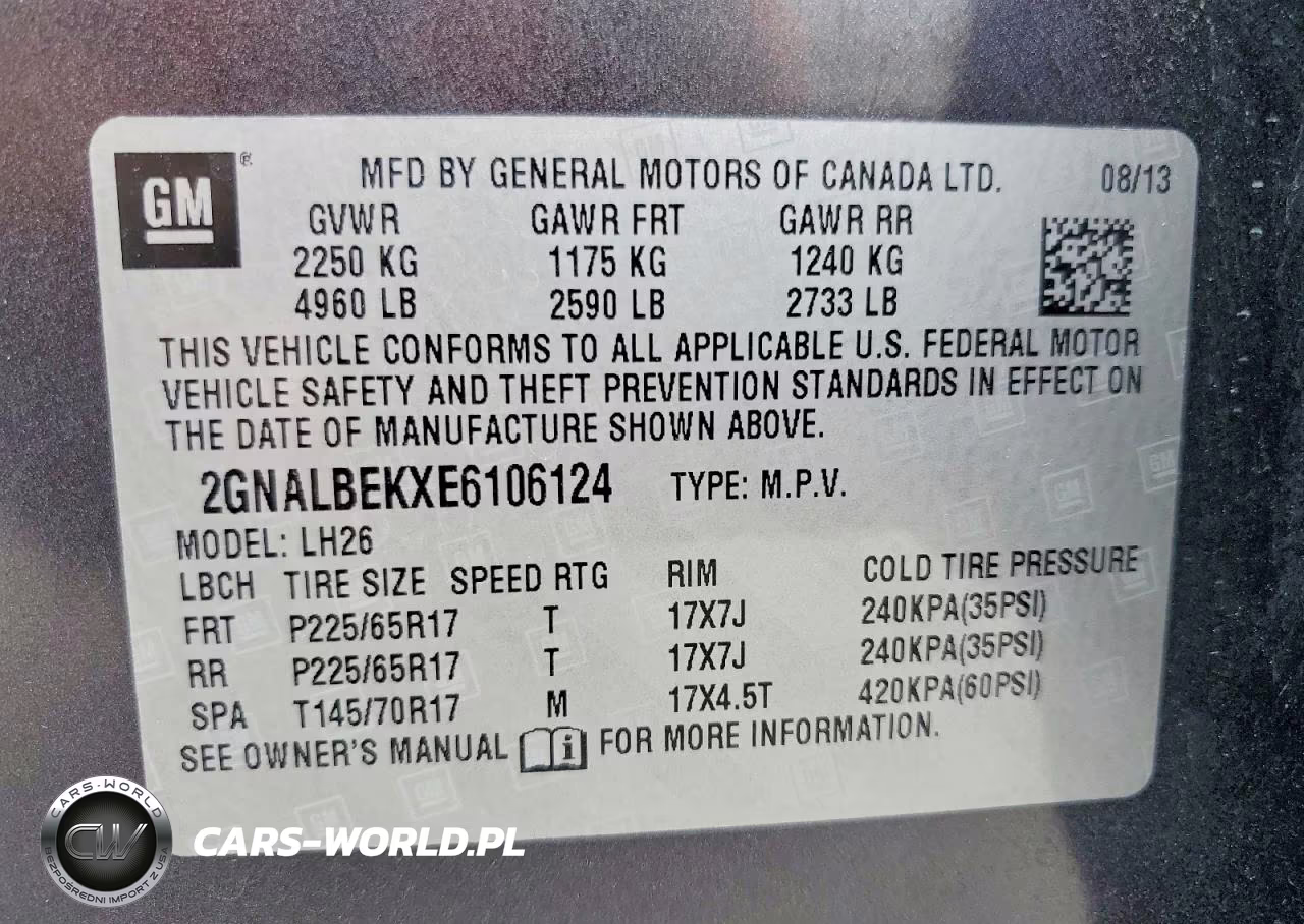 2014 Chevrolet Equinox Lt VIN:2GNALBEKXE6106124 - 14