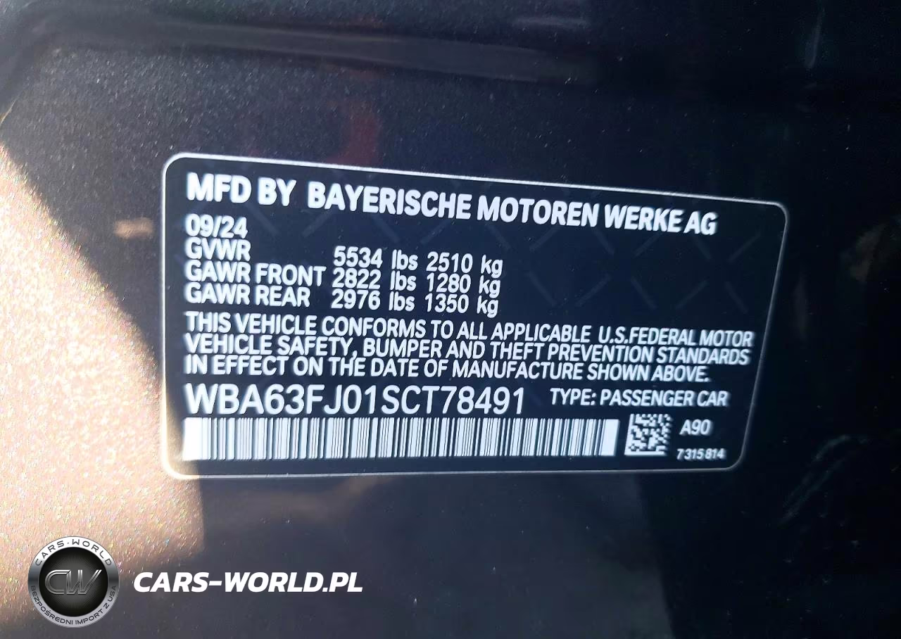 2025 BMW 540 Xi VIN:WBA63FJ01SCT78491 - 13