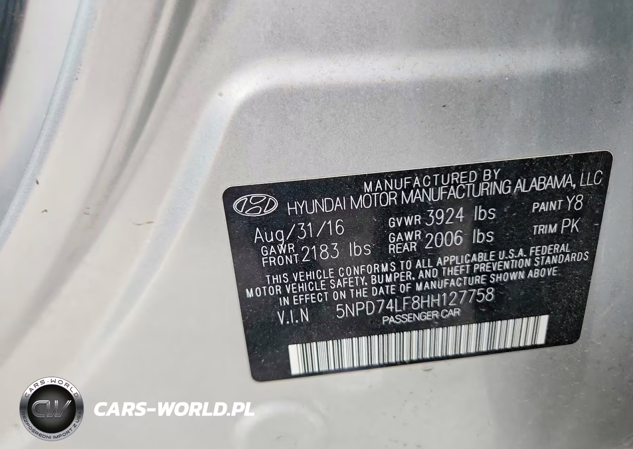 2017 Hyundai Elantra Se VIN:5NPD74LF8HH127758 - 12