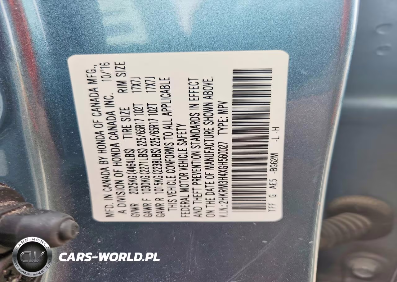 2016 Honda Cr-V Se VIN:2HKRM3H4XGH560027 - 13
