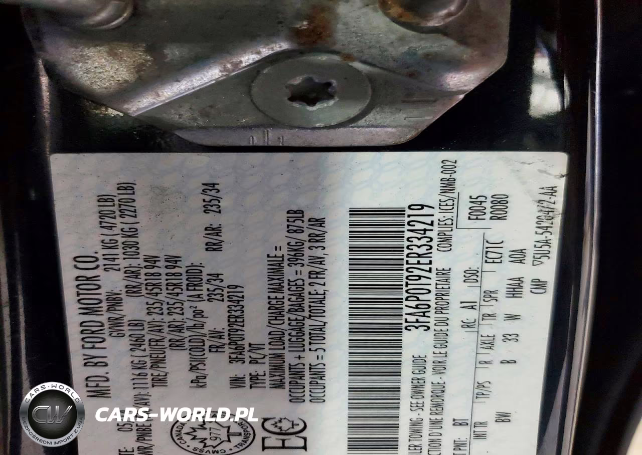 2014 Ford Fusion Se VIN:3FA6P0T92ER334219 - 12