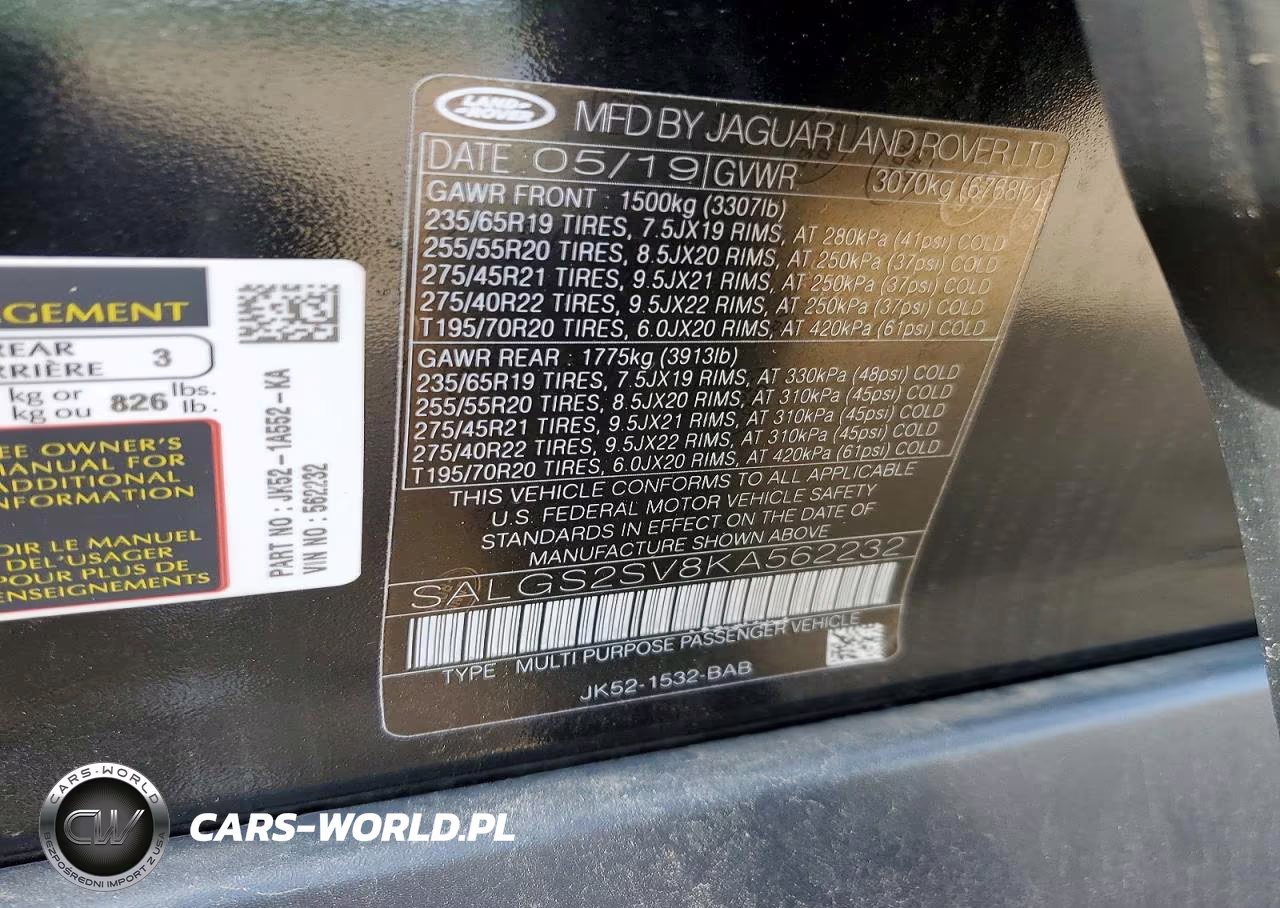2019 Land Rover Range Rover Hse VIN:SALGS2SV8KA562232 - 13