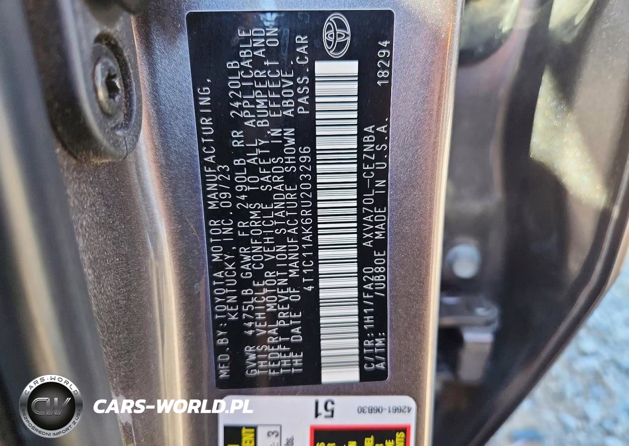 2024 Toyota Camry Le VIN:4T1C11AK6RU203296 - 13