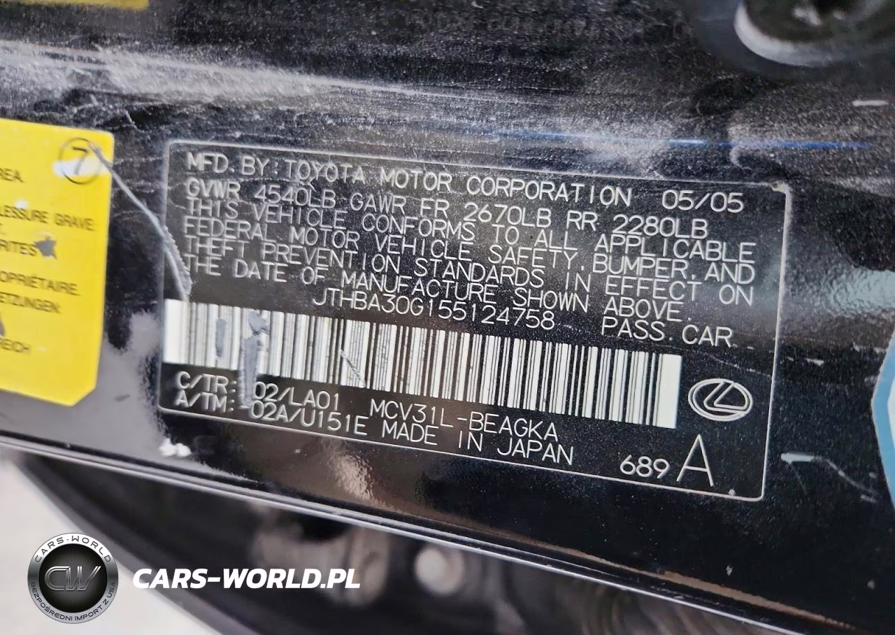 2005 Lexus Es 330 VIN:JTHBA30G155124758 - 12
