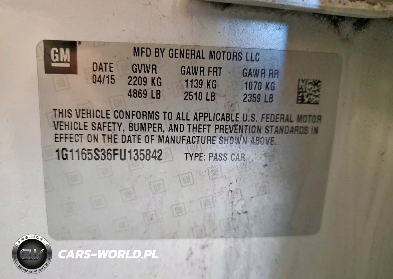 2015 Chevrolet Impala Ltz VIN:1G1165S36FU135842 - 12