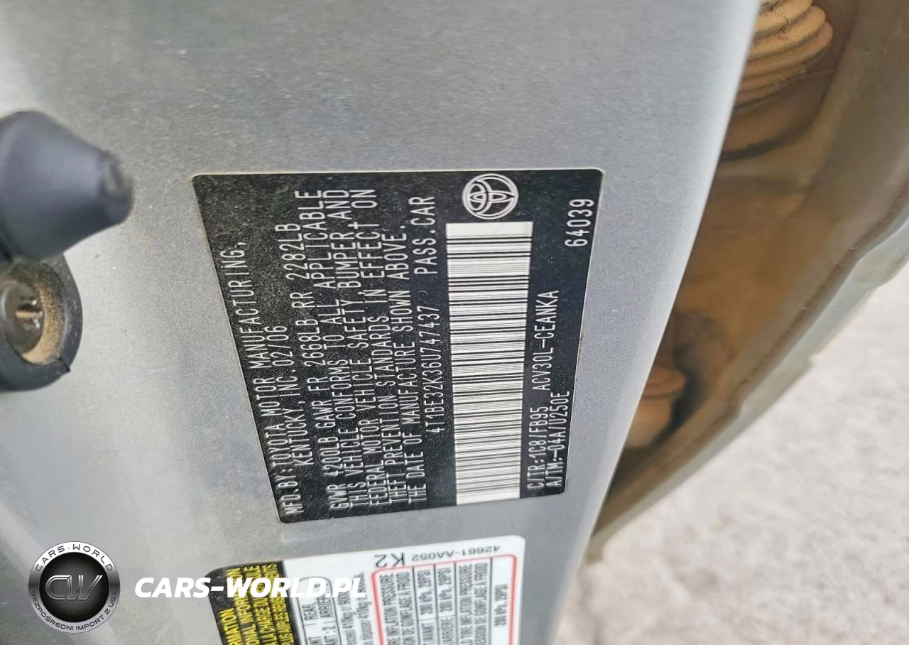 2006 Toyota Camry L-Le VIN:4T1BE32K36U747437 - 12